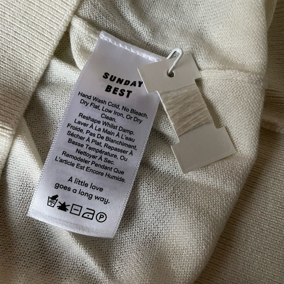 Aritzia Sunday Best Argo Cashmere Silk Sweater shirt XXS XS Sold Out $78 Wilfred - Picture 5 of 6